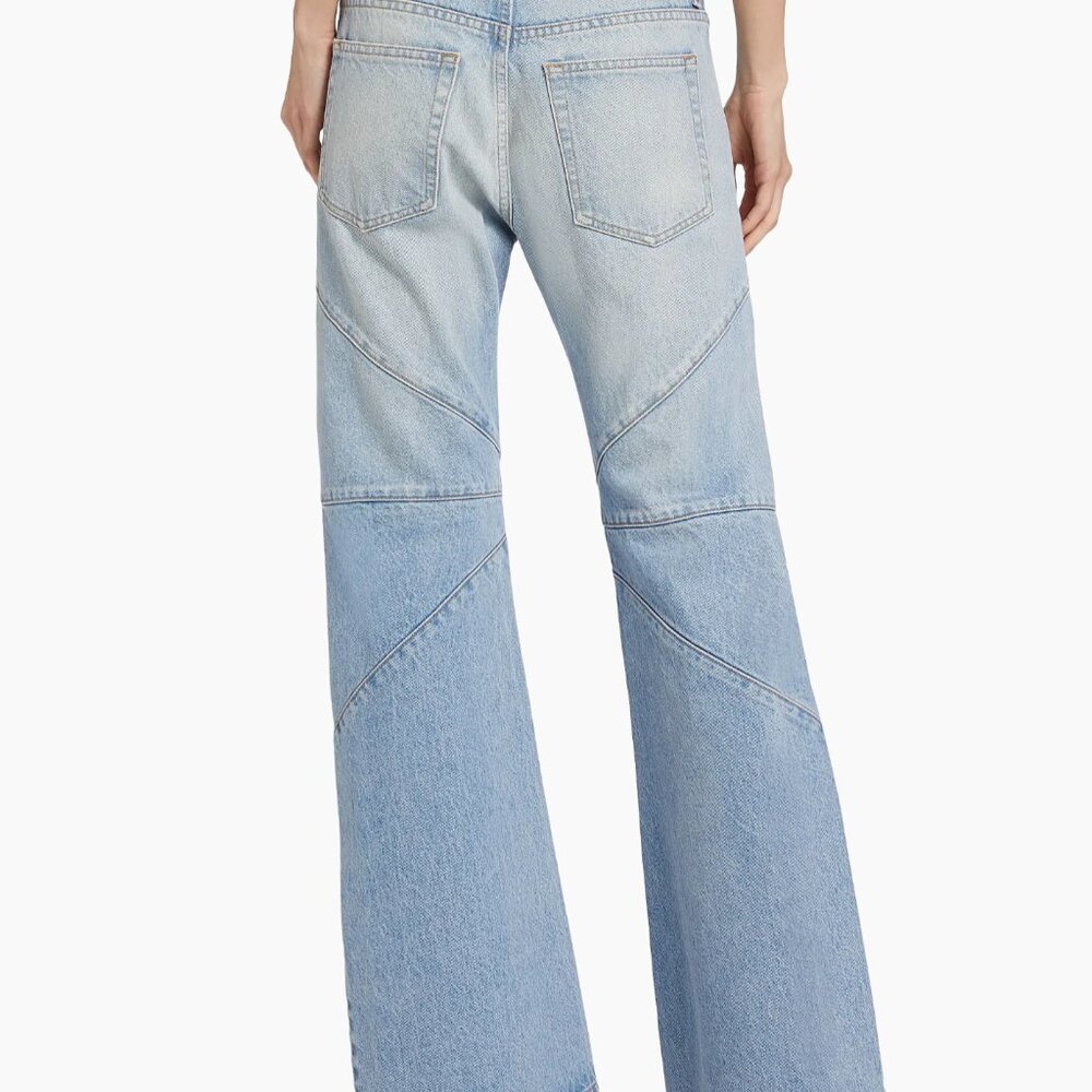 EB Denim Light Blue Flare Wide Leg Jeans - Picture 2 of 7